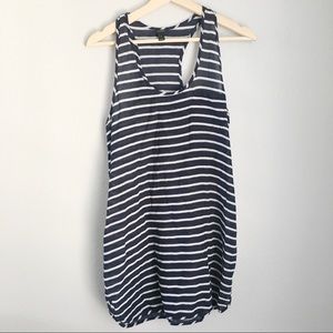 J Crew | Navy Striped Tunic Tank Top